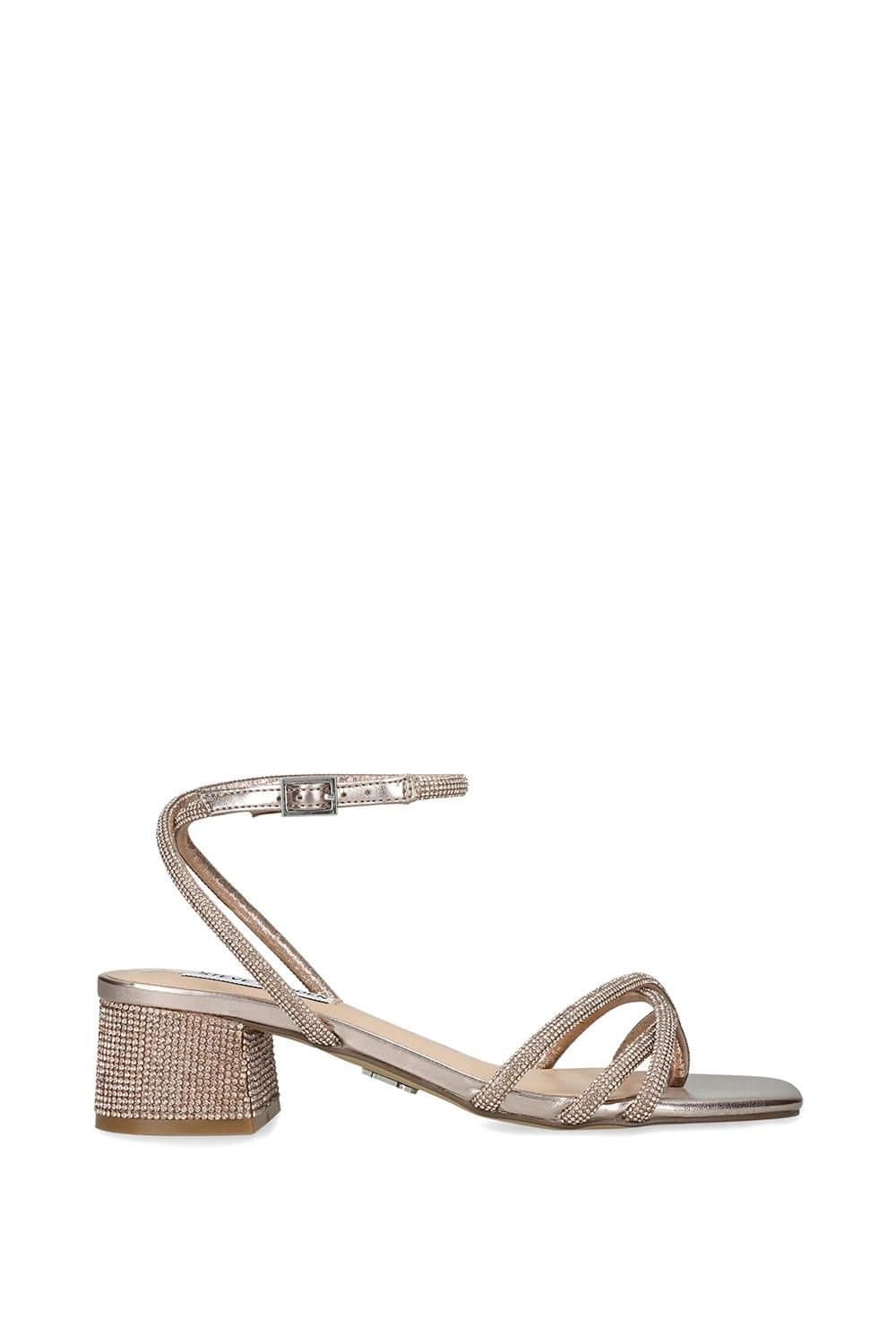 Steve Madden STEVE MADDEN Women's 'Cerena Gold' Fabric Sandals in Gold