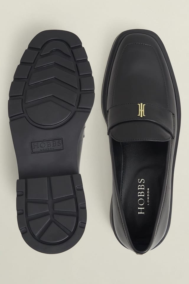 Hobbs London Hobbs London Women's Platform Penny Loafer in Black - 2