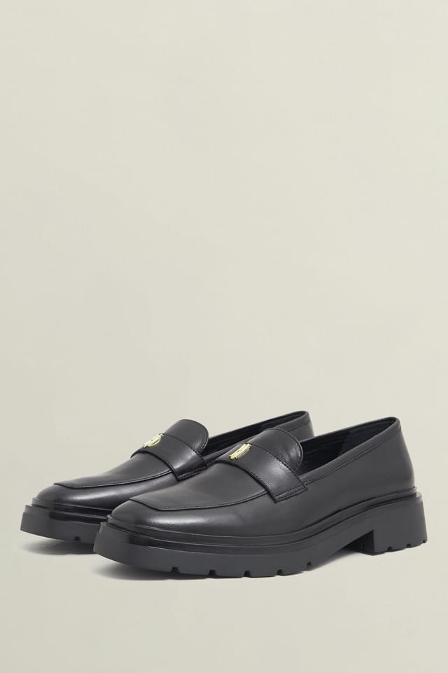 Hobbs London Hobbs London Women's Platform Penny Loafer in Black - 3