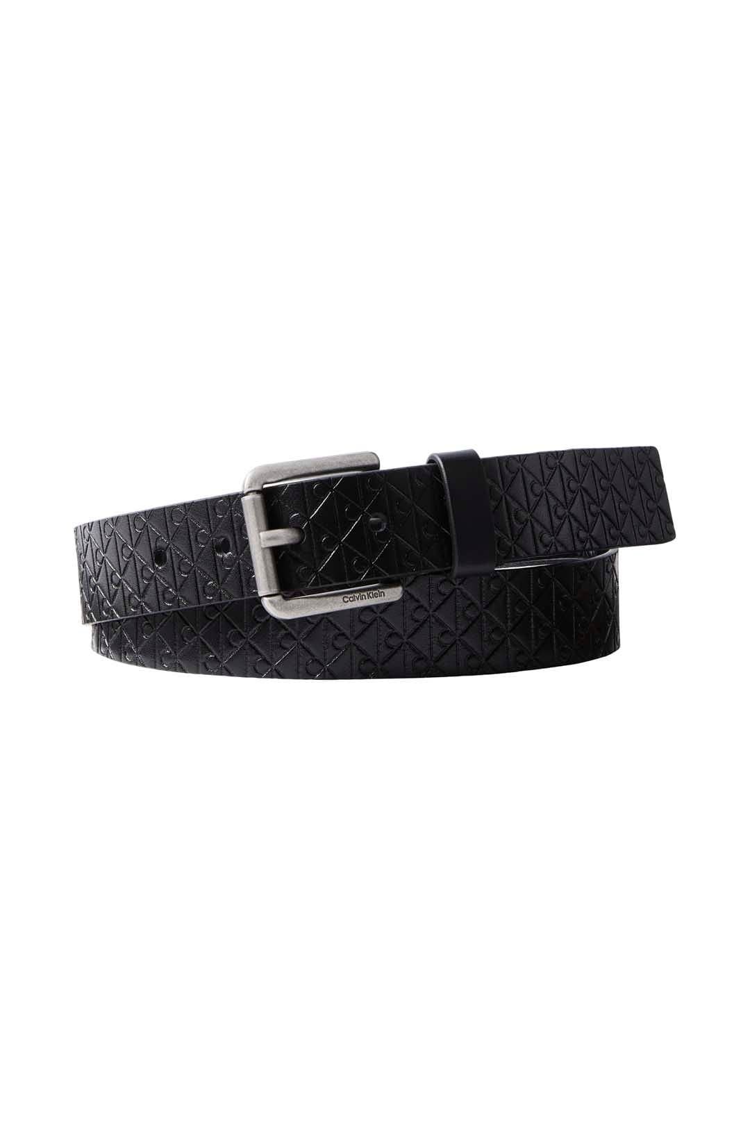 Calvin Klein Calvin Klein Men's Casual Roller Buckle Aop 35Mm Black Aop/Antique Silver