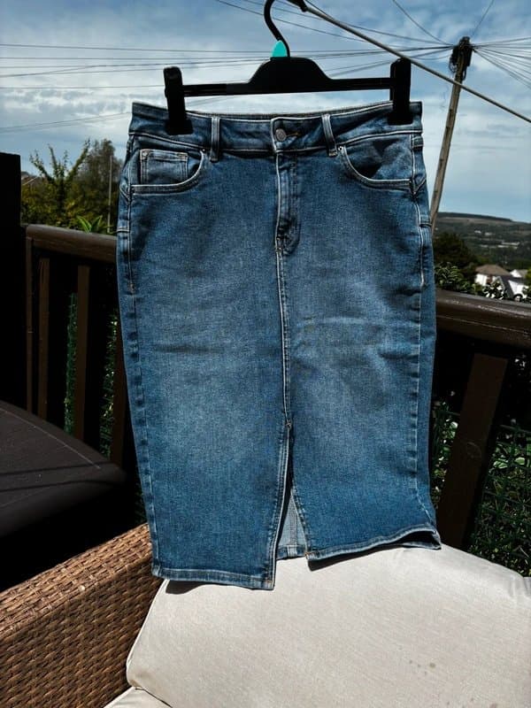 New Look New Look Denim Pencil Skirt Size 14