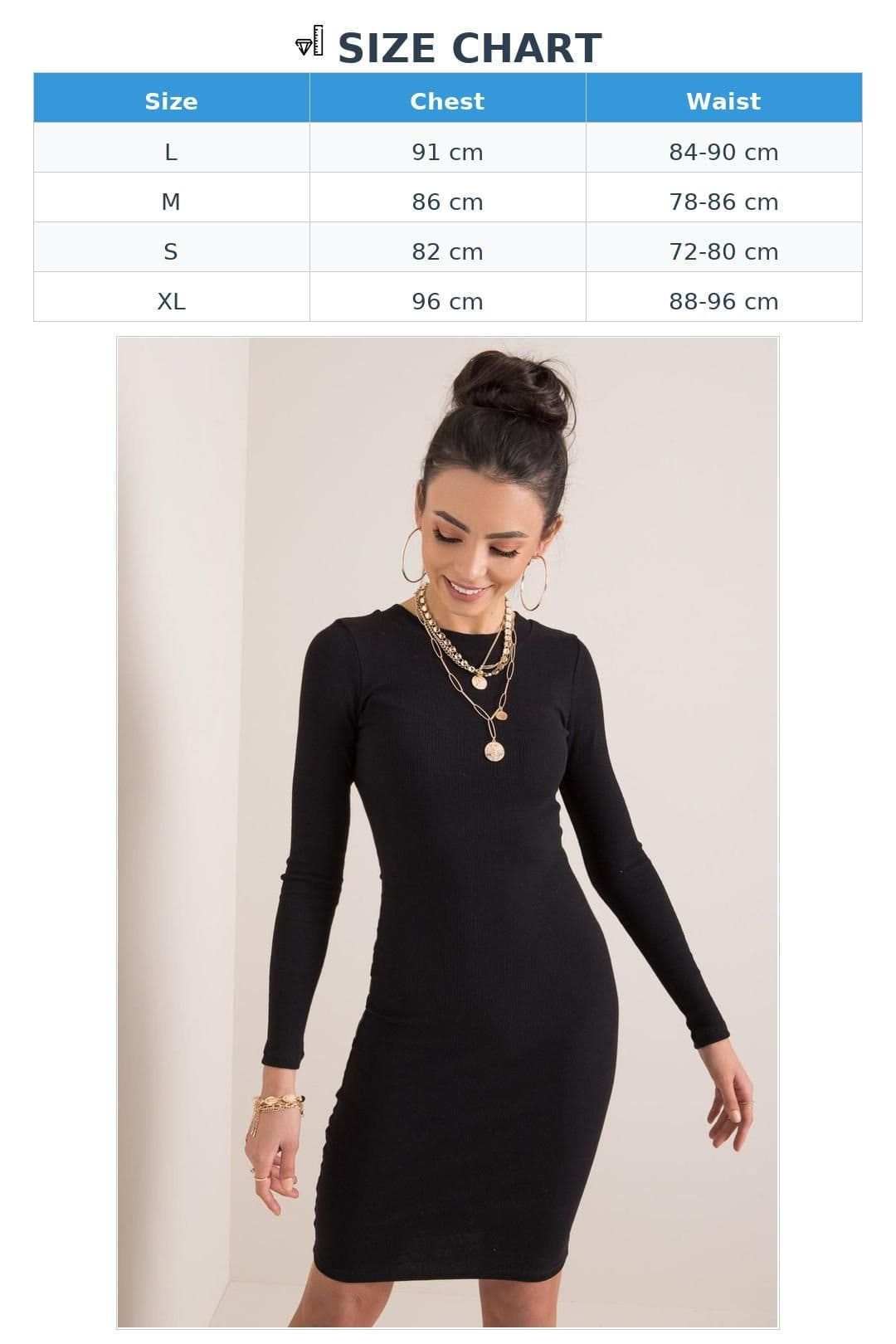 Love Lace Love Lace Women's Pencil Cut Long Sleeve Dress in Black - 4