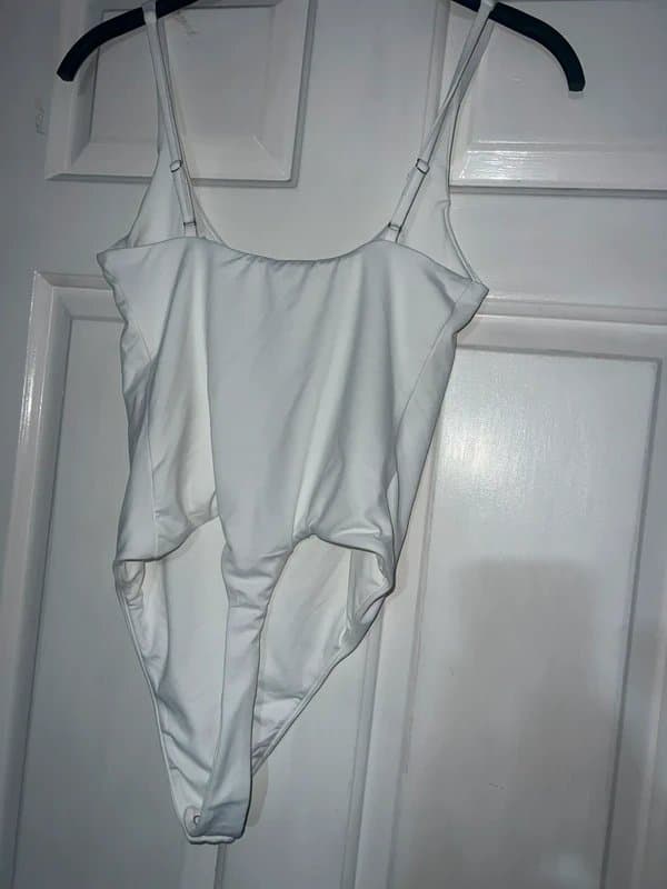 Bershka Zara white body suit thong. New