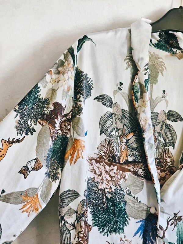 ASOS ASOS ivory silky jungle print pyjamas