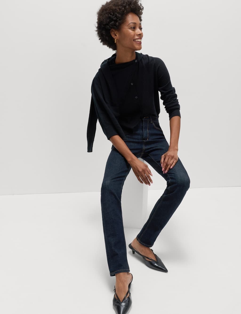Marks & Spencer M&S Indigo Mix Shaping High Waisted Jeans
