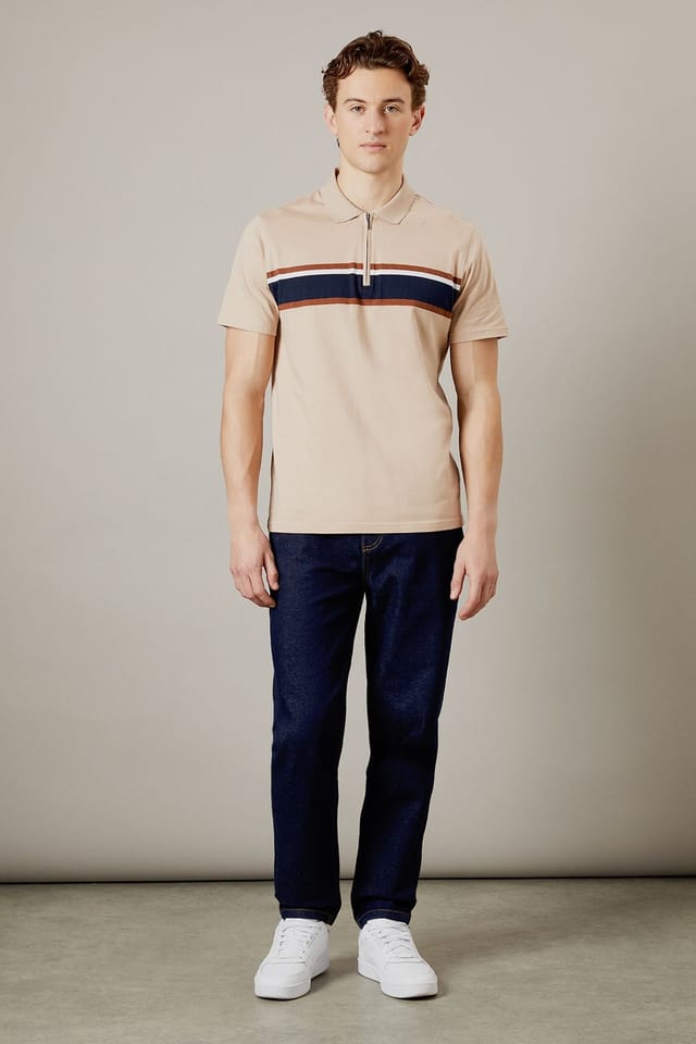 Burton Burton Men's Rinse Wash Stretch Tapered Fit Jeans in Dark Blue - 2