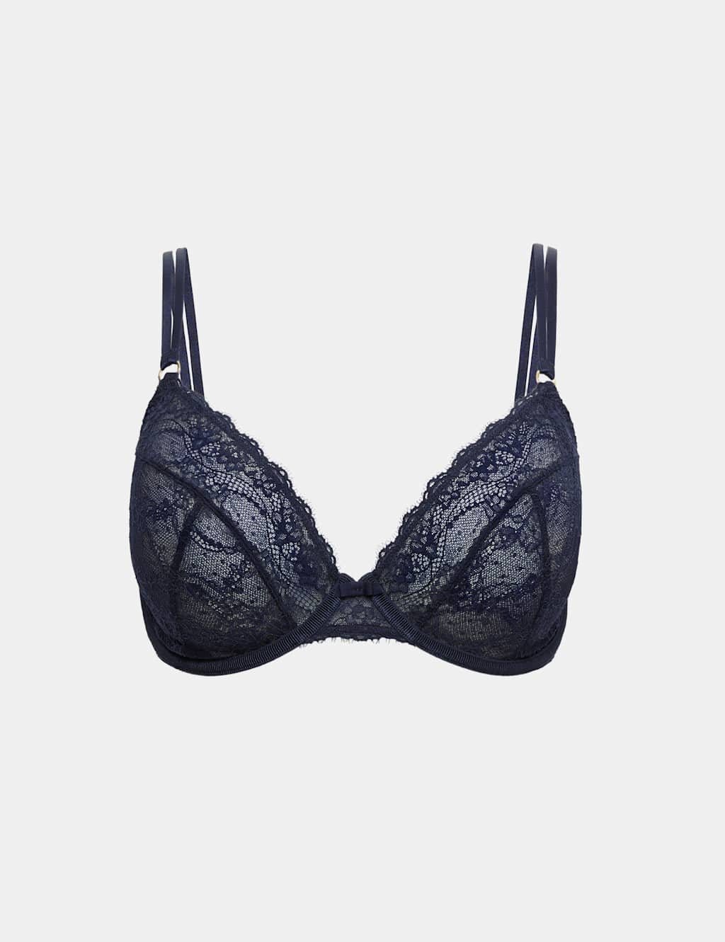 Marks & Spencer M&S Ida Lace Wired Plunge Bra F-H Nightshade - 1