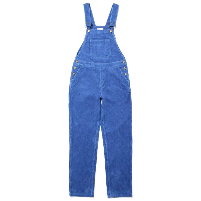Dotty Dungarees Dotty Dungarees Women's Adult Blue Chunky Cord Dungarees S (UK 8/10) - 1