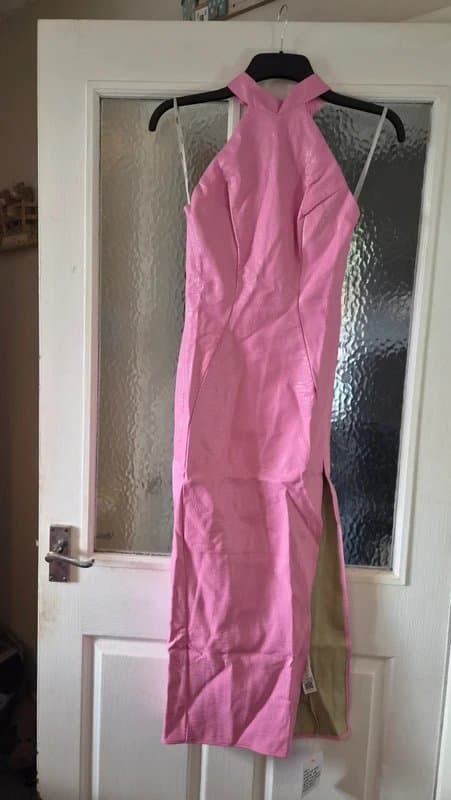ASOS Design Faux Leather halterneck asos dress size 8