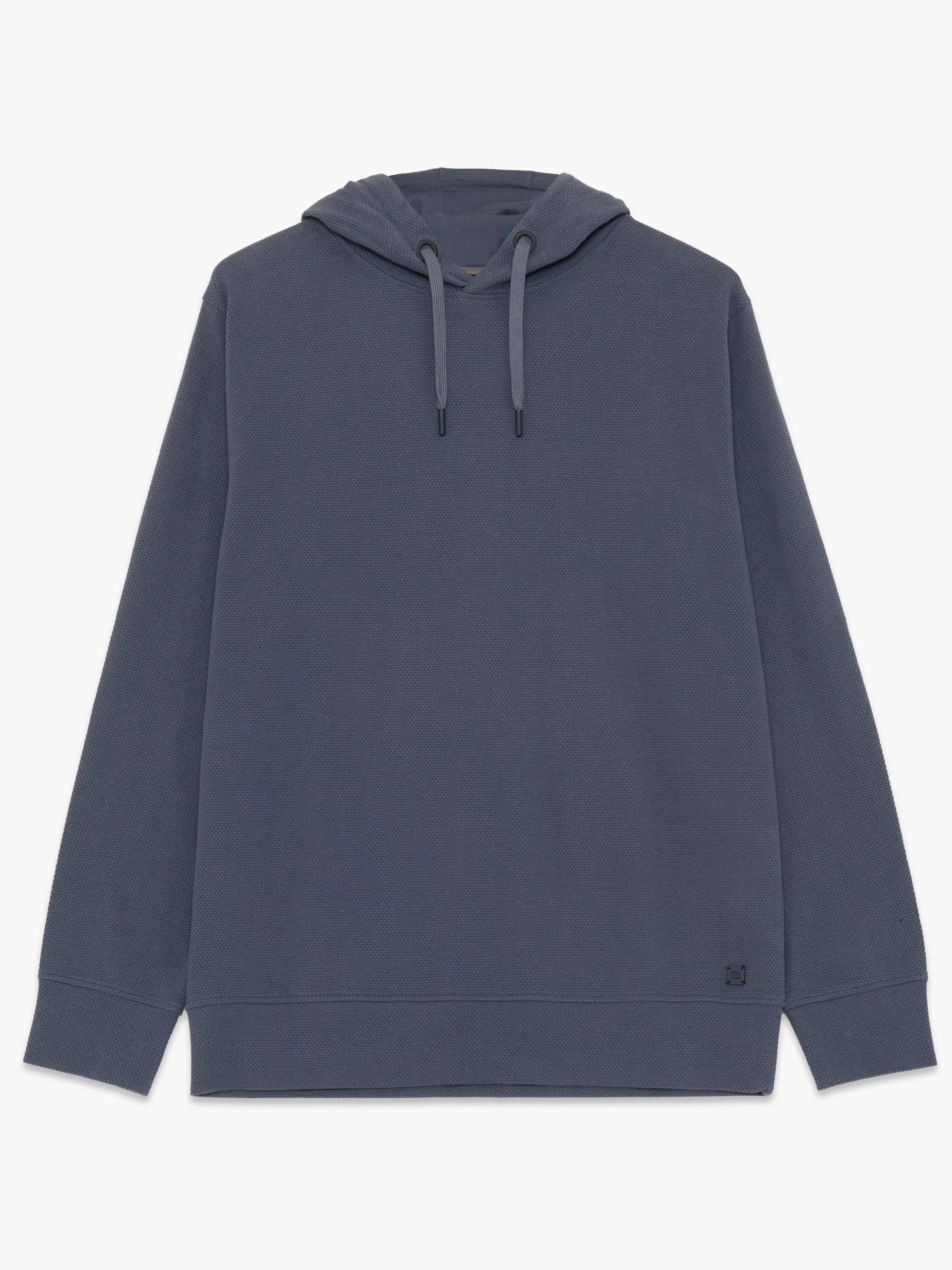 French Connection Grey Jacquard Textured Hoodie Fossil Grey