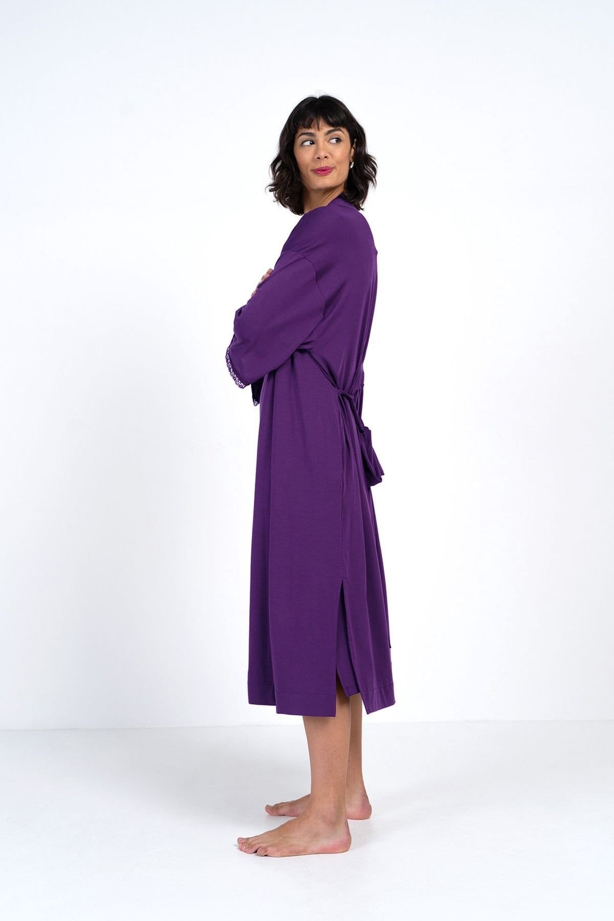 Kettlewell Kettlewell Women's Luna Dressing Gown in Purple - 4
