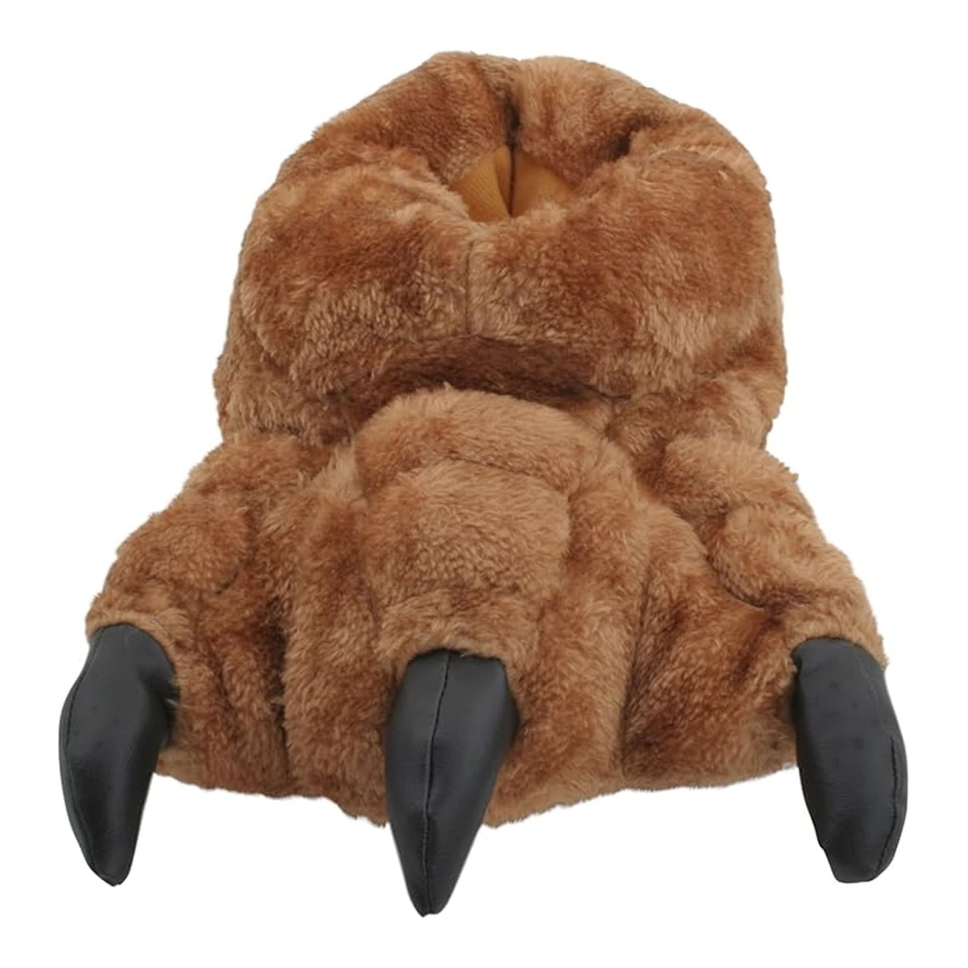 Slumberzzz Slumberzzz Men's Monster Claw Plush 3D Slippers in Brown