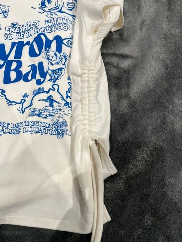 Bershka Bershka Byron Bay Ruched Baby Tee Size M