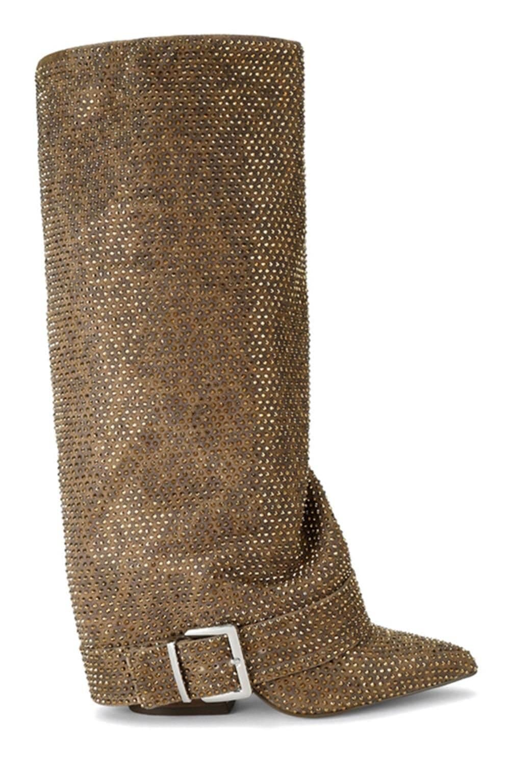 Steve Madden STEVE MADDEN Women's 'Illuzion Brown Rhinestone' Boots