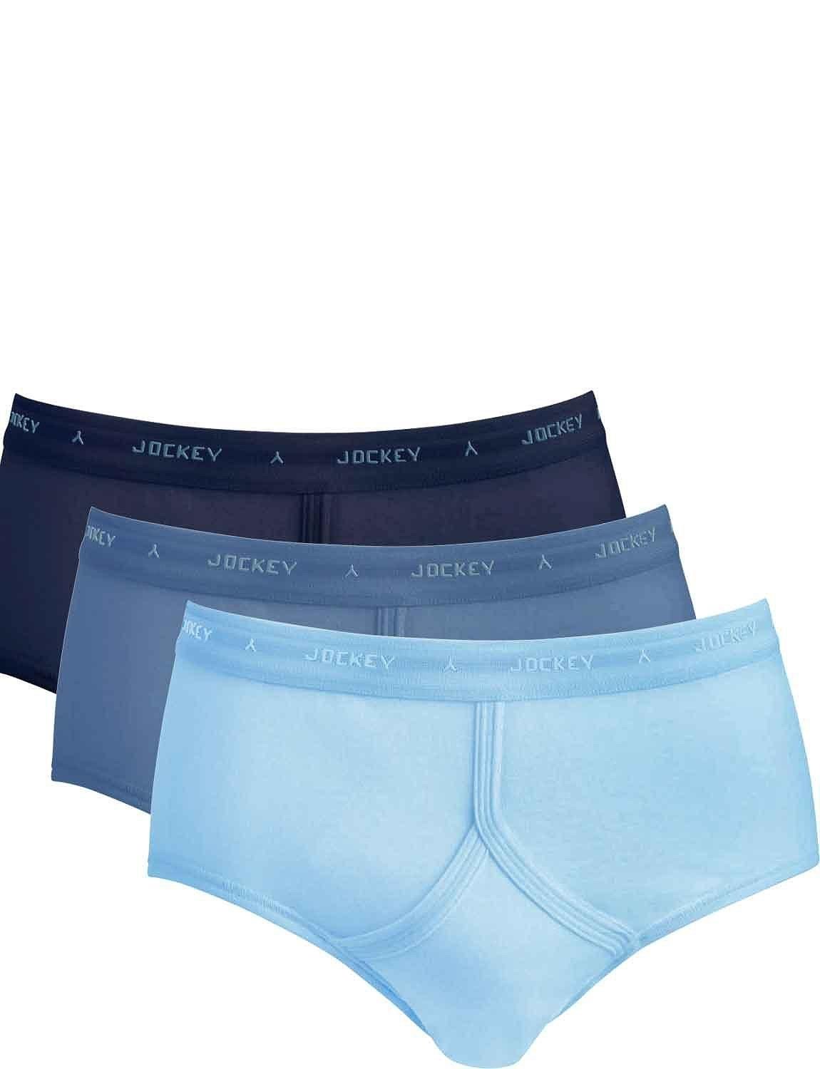 Jockey Jockey Men's Y-Front Briefs Pack Of 3 in Blue - 4