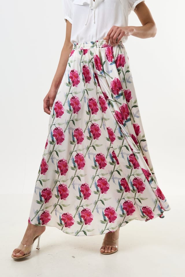 Louche Louche Women's Agatha Loveflower Print Circle Midi Skirt - 3