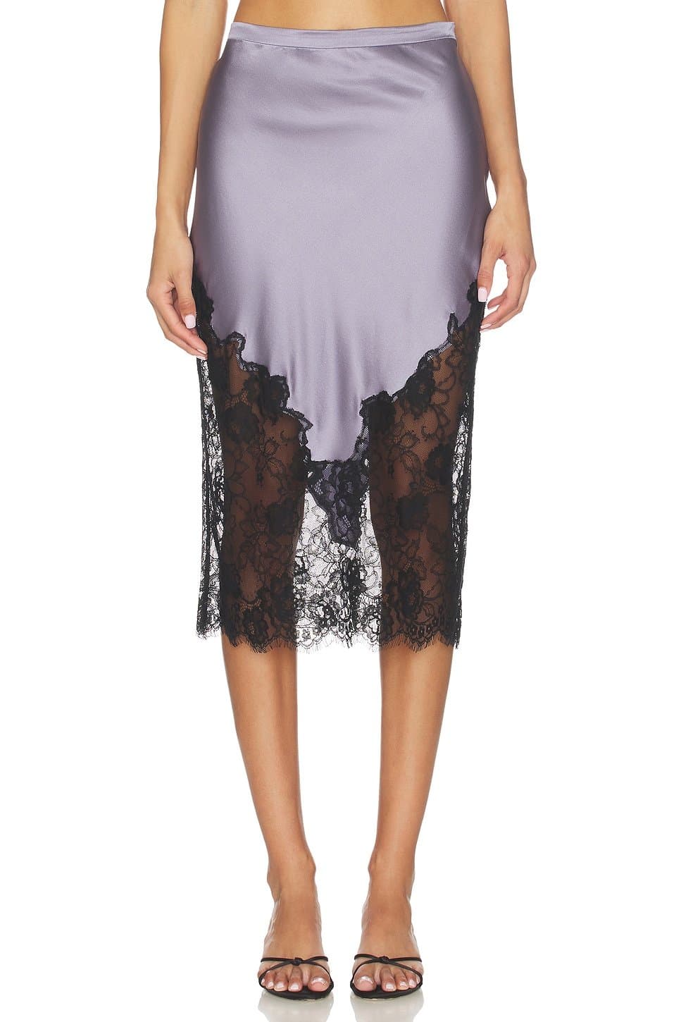 revolve Juliet Lace And Silk Skirt