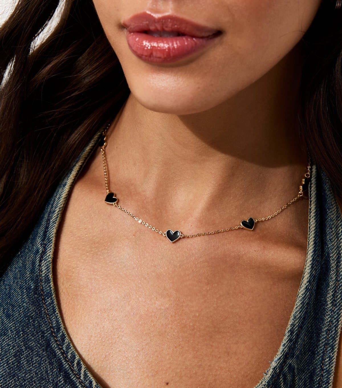 New Look New Look Gold Tone Mini Heart Charm Necklace