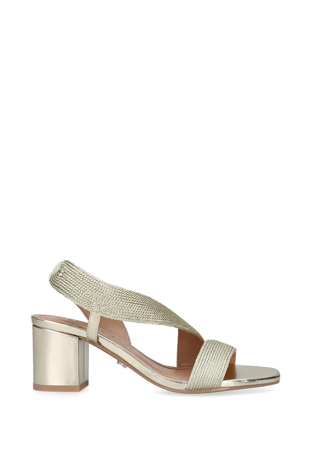 Carvela Carvela Women's 'Gala Block' Fabric Heels in Gold