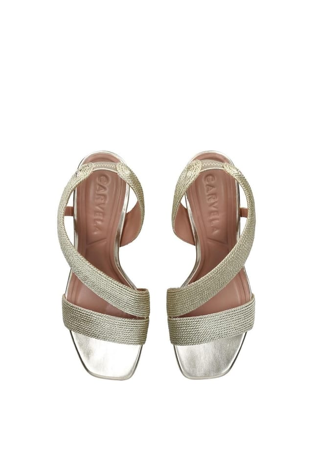 Carvela Carvela Women's 'Gala Block' Fabric Heels in Gold - 2