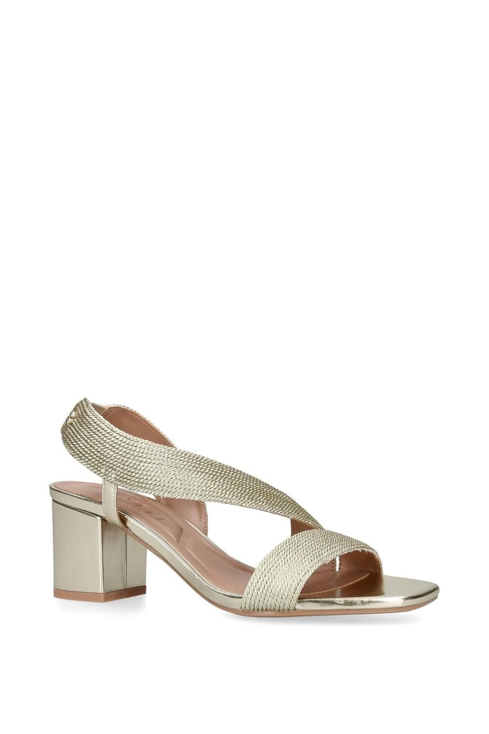 Carvela Carvela Women's 'Gala Block' Fabric Heels in Gold - 4