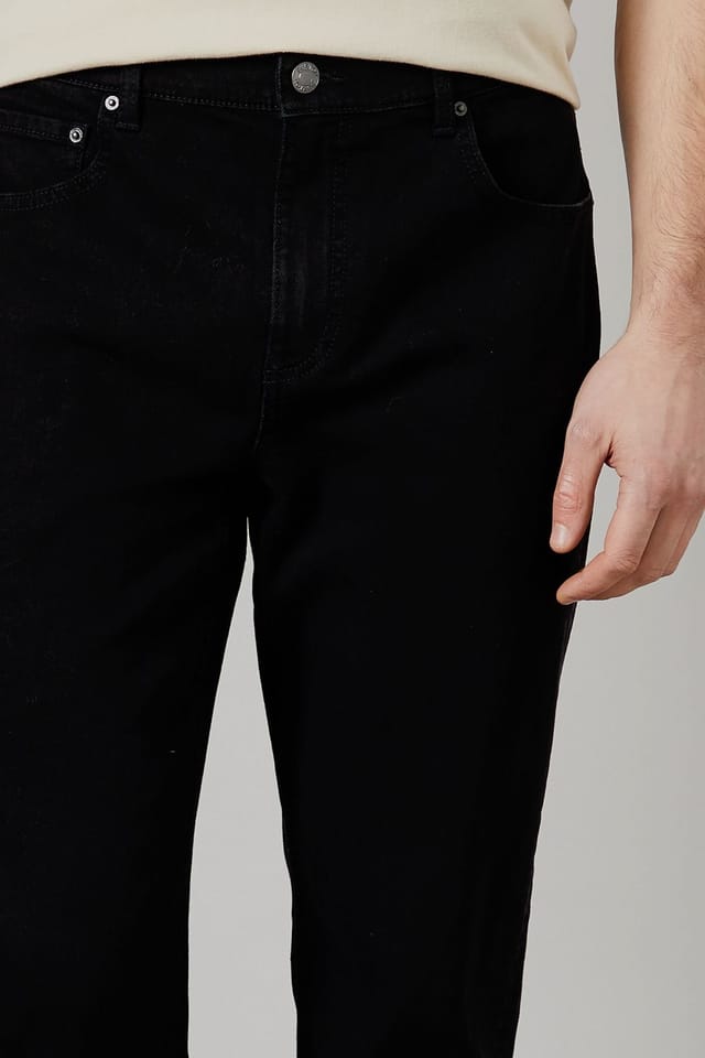 Burton Burton Men's Black Stretch Straight Fit Jeans - 3