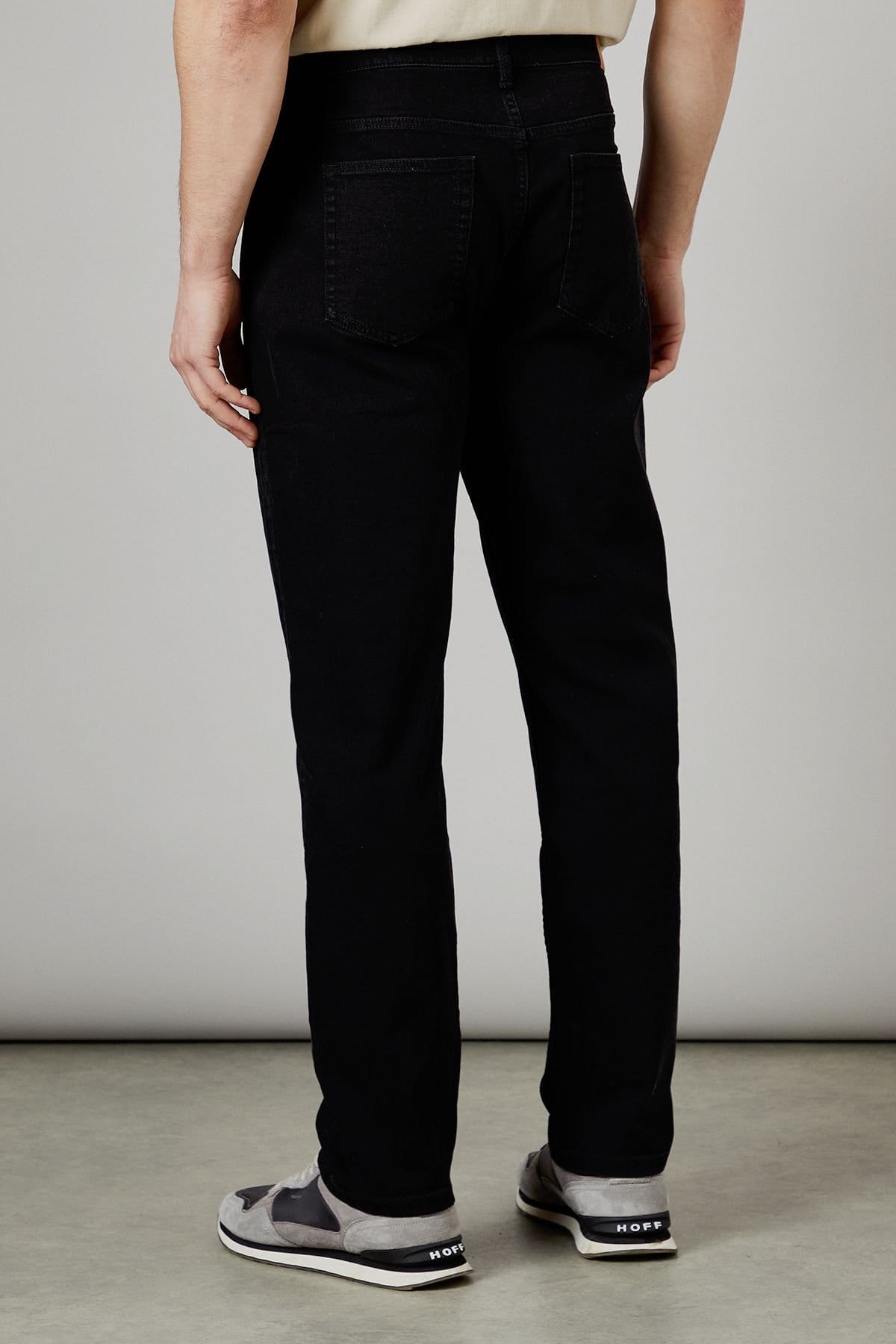 Burton Burton Men's Black Stretch Straight Fit Jeans - 4