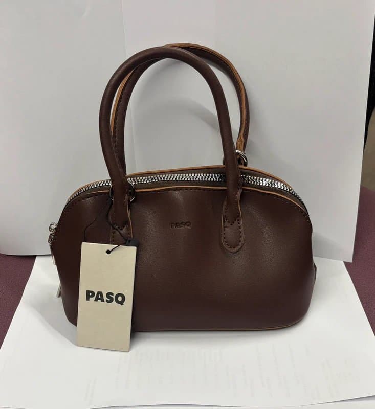 ASOS PASQ Brown faux leather small Handbag