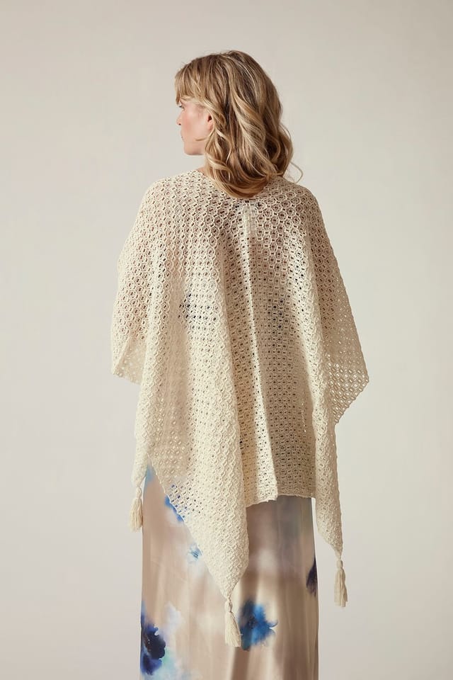 James Lakeland James Lakeland Women's Cream Lattice Knit Kaftan - 2