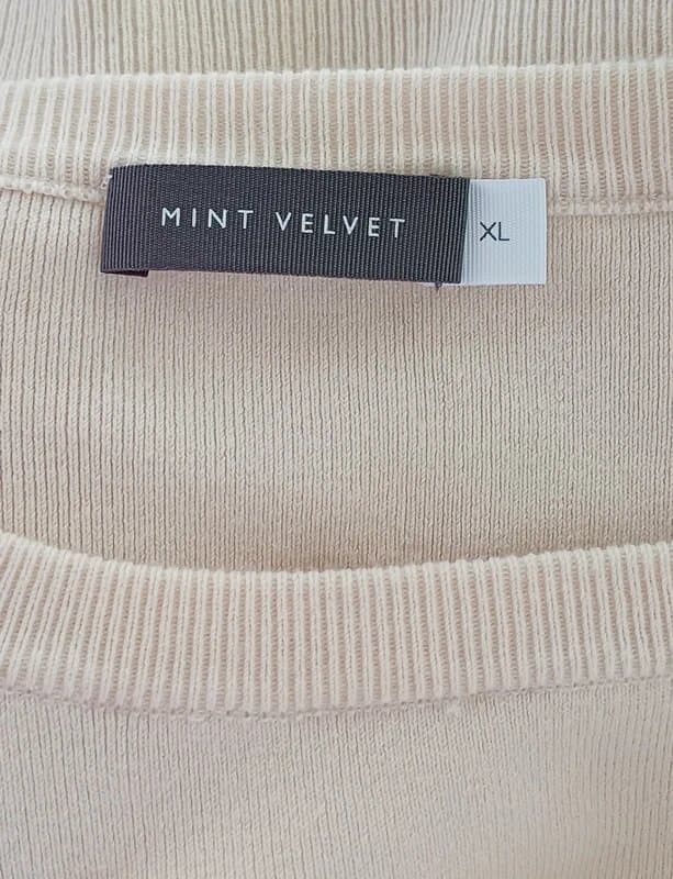 Mint Velvet Mint Velvet Beige Lace Sleeve Jumper - size XL/18