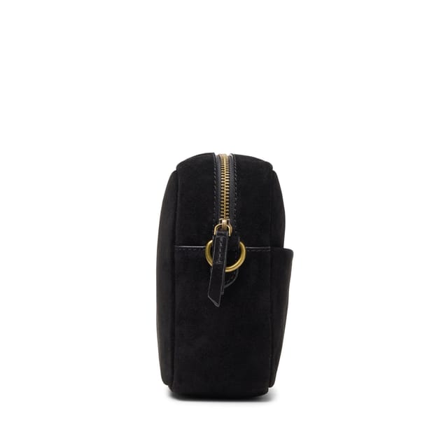 Clarks Clarks Women's Kierra Strap Black Suede Cross Body Bag - 3
