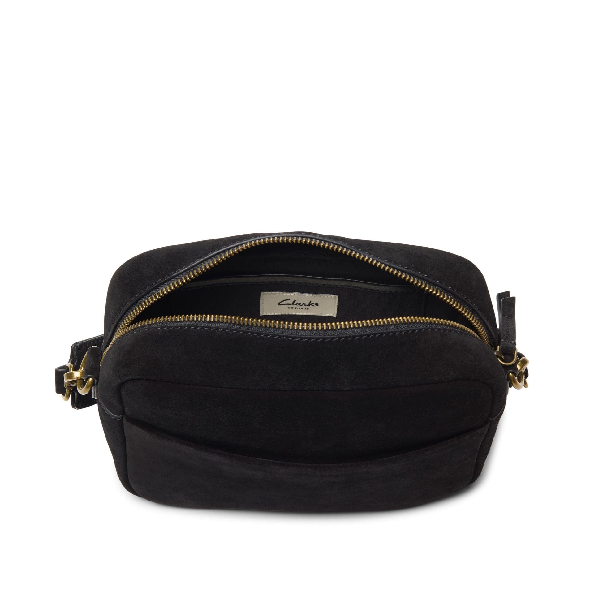 Clarks Clarks Women's Kierra Strap Black Suede Cross Body Bag - 4