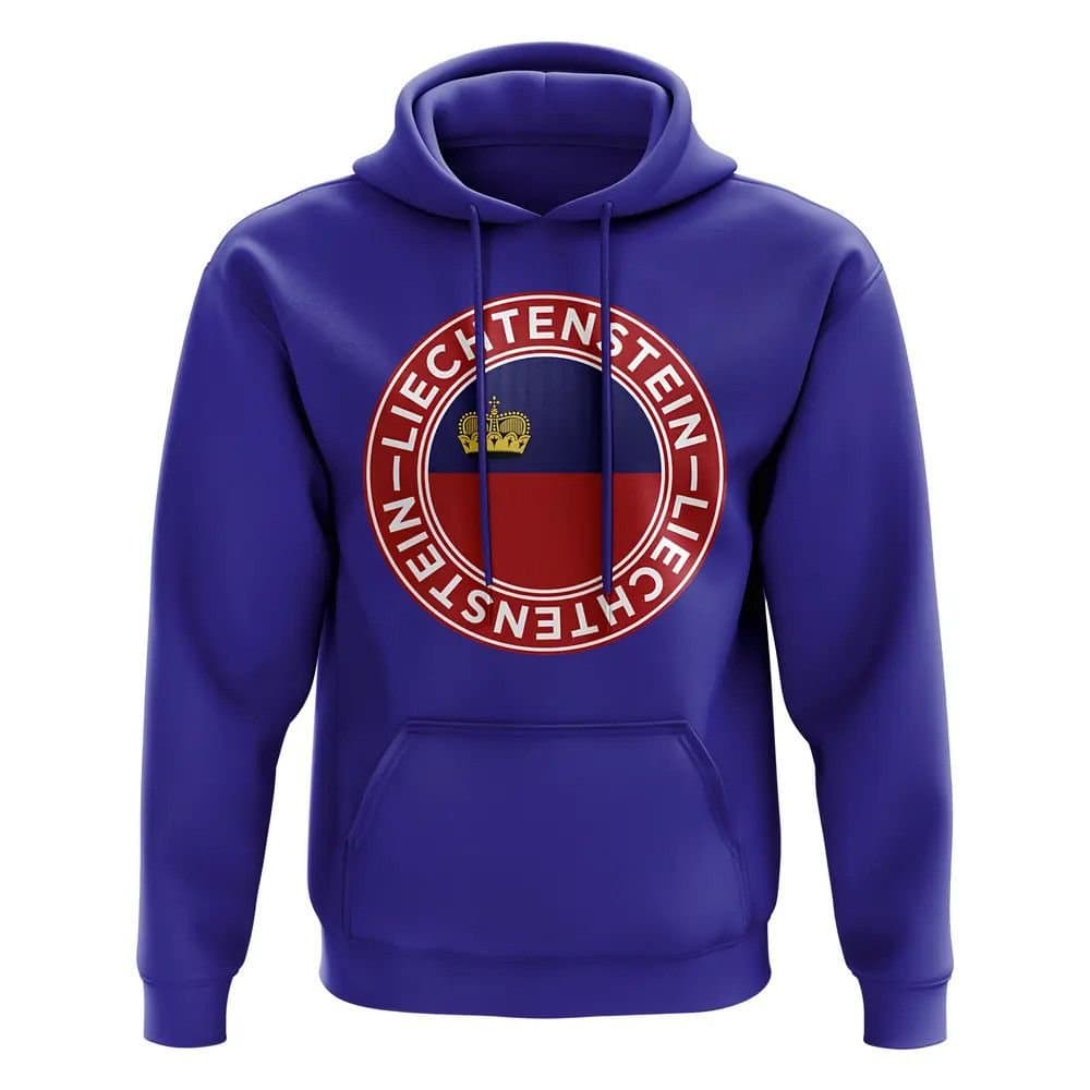 Leichtenstein Leichtenstein Men's Mens Liechtenstein Football Badge Hoodie Royal in Blue