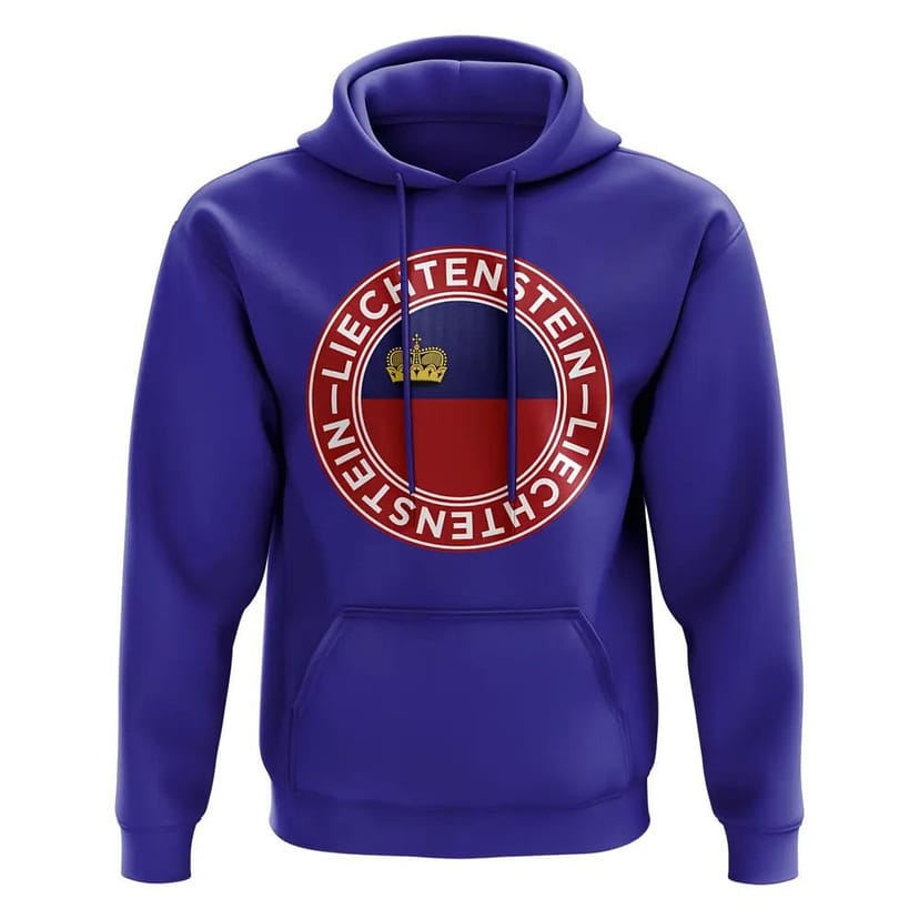 Leichtenstein Leichtenstein Men's Mens Liechtenstein Football Badge Hoodie Royal in Blue - 1