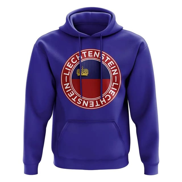 Leichtenstein Leichtenstein Men's Mens Liechtenstein Football Badge Hoodie Royal in Blue - 2