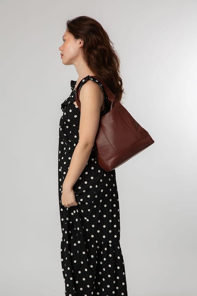 NiNa Amora NiNa Amora Women's 'Celeste' Leather Handbag in Brown - 2