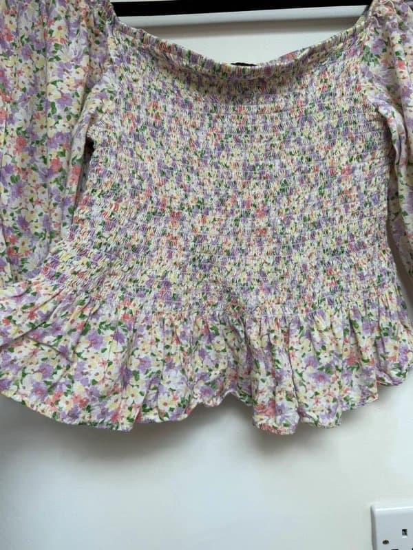 New Look New Look Ditsy Floral Smocked Cottagecore Blouse