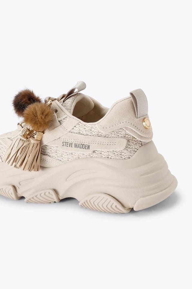 Steve Madden STEVE MADDEN Women's 'Possession Bone Suede' Trainers in Cream - 3