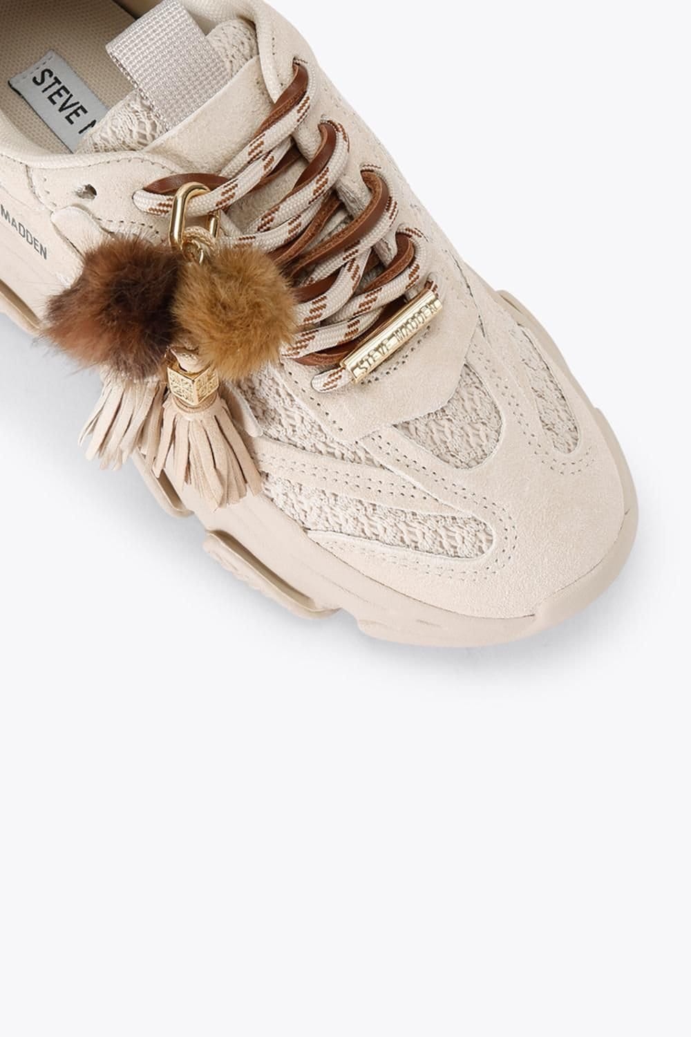 Steve Madden STEVE MADDEN Women's 'Possession Bone Suede' Trainers in Cream - 4