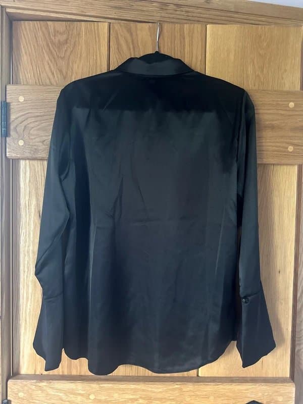 ASOS ASOS Luxe Black Satin Shirt