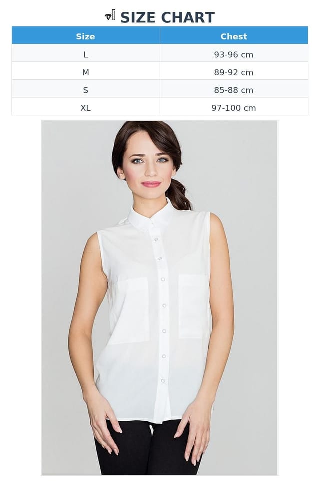 Love Lace Love Lace Women's Delicate Sleeveless Shirt with Pearl Button in White - 3