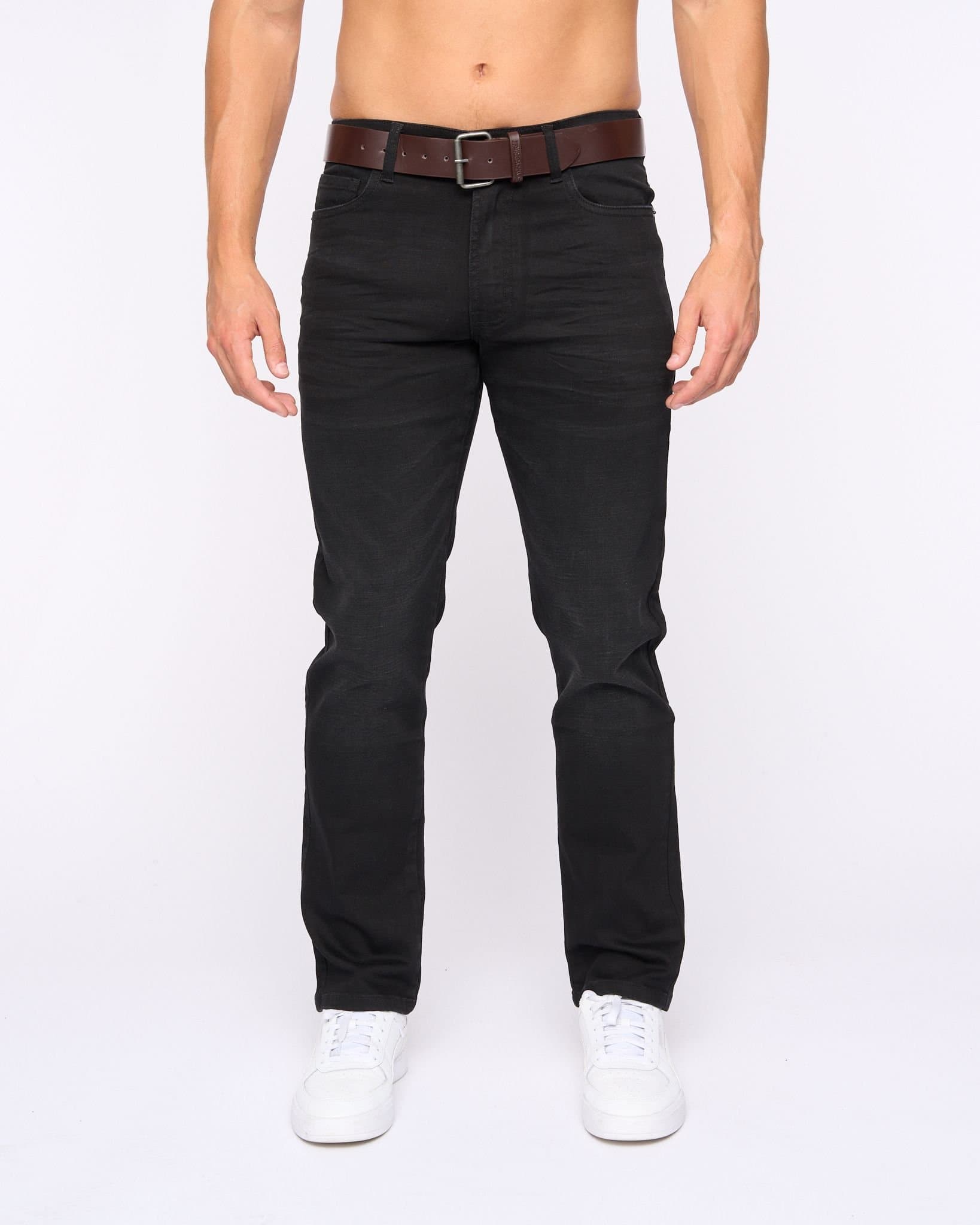 Bewley&Ritch Bewley&Ritch Newbury Men's Straight-Fit Stretch Jeans in Black