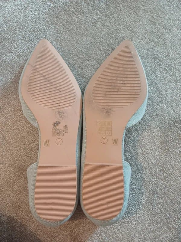 ASOS Size 7 wide fit asos denim flats