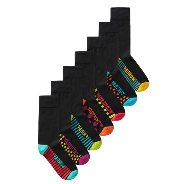 Ex Store Ex Store Men's Days Of The Week Cotton Socks (Pack of 7) - 2