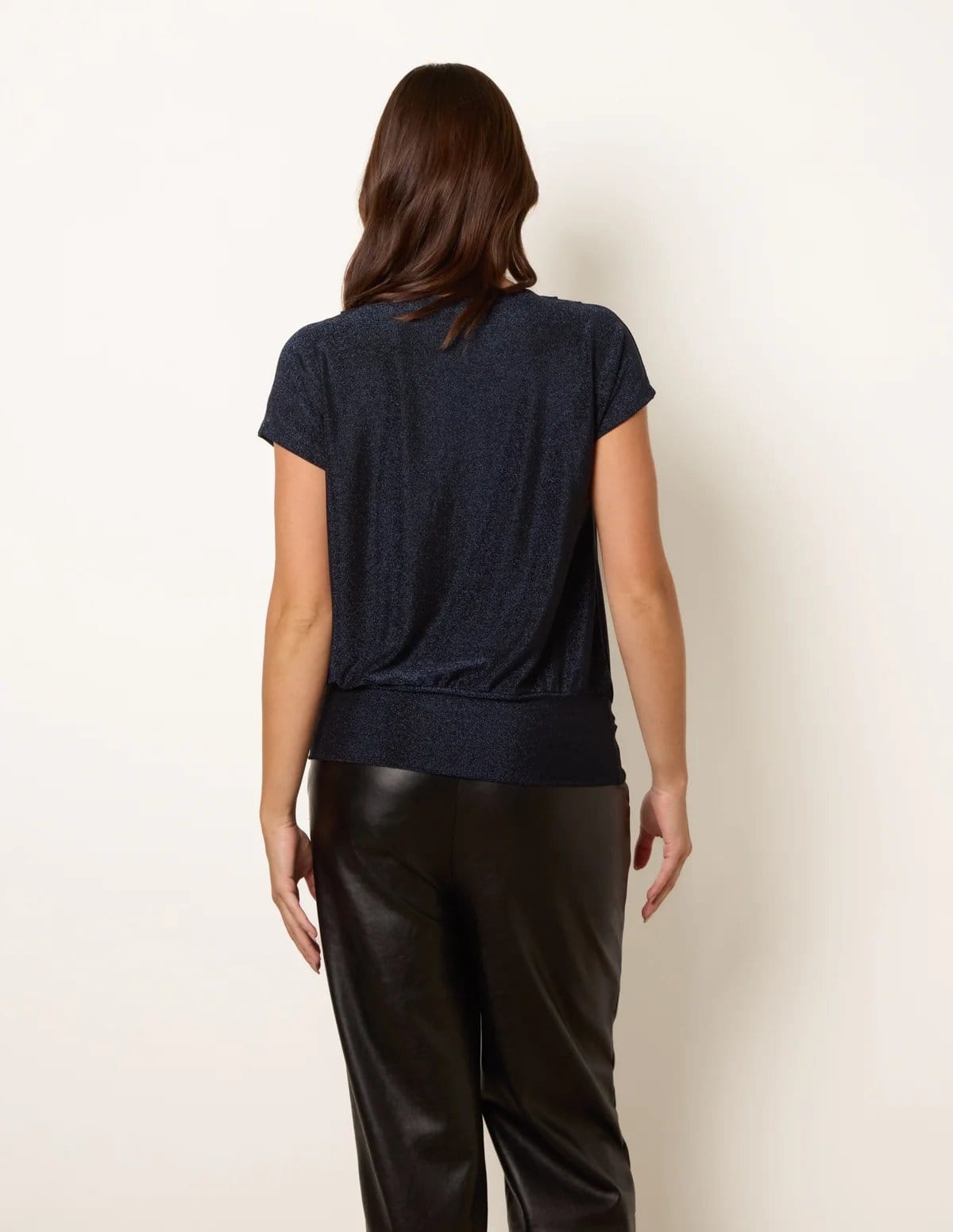 Blue Vanilla Cowl Neck Draped Top - 4
