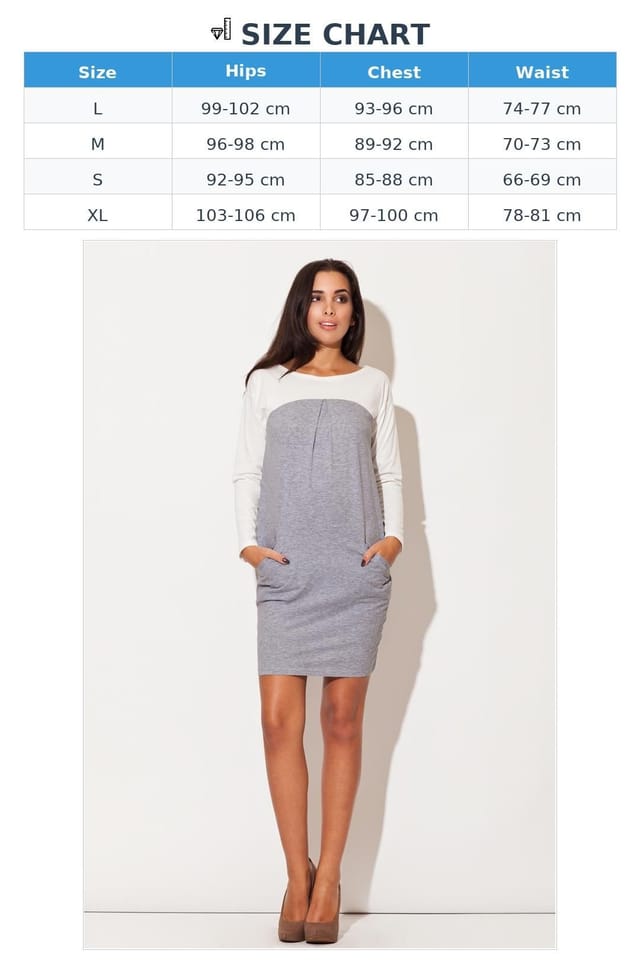 Love Lace Love Lace Women's Delicate Cotton Long Sleeve Dress with Pockets in Grey - 3