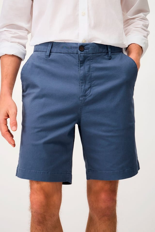 Crew Clothing Crew Clothing Men's Bermuda Chino Stretch Shorts Blue - 2
