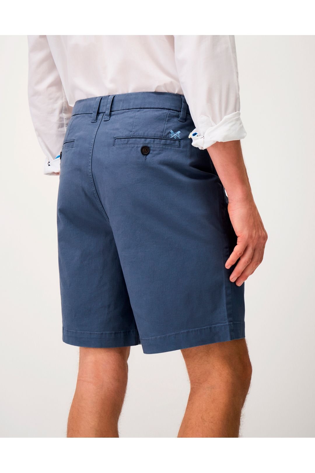 Crew Clothing Crew Clothing Men's Bermuda Chino Stretch Shorts Blue - 3
