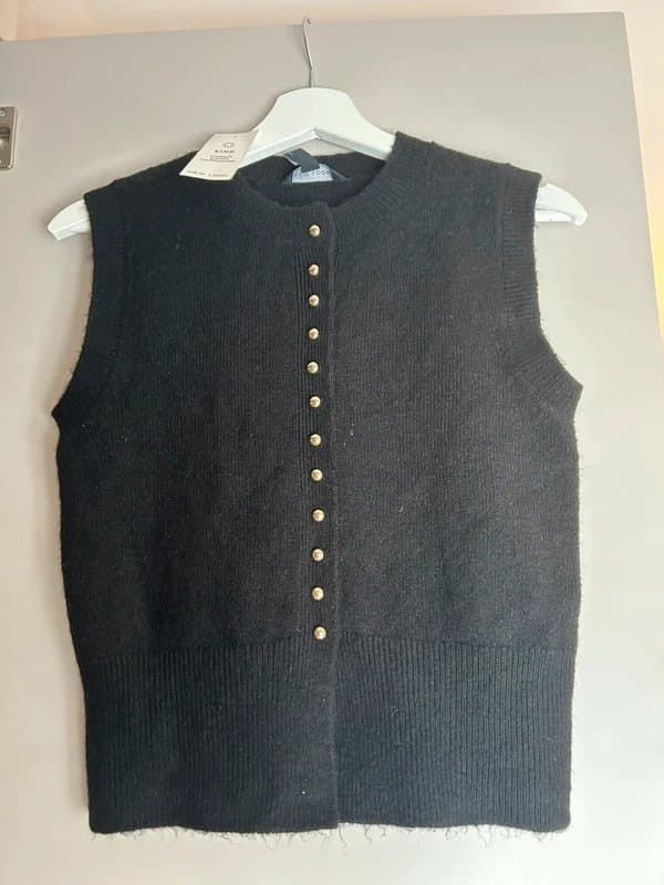 New Look Black knitted vest top