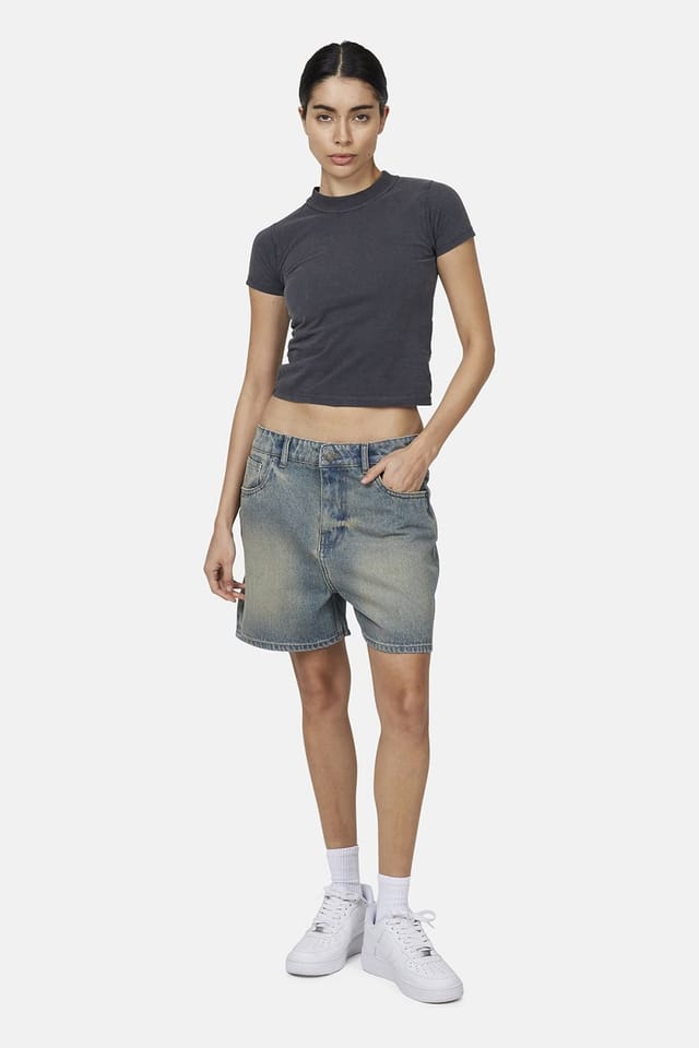 Good For Nothing Good For Nothing Women's Vintage Denim Shorts in Blue - 3